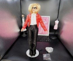 Emme 16-17" Full Figure Tonner Doll, Red Patent Leather Jacket, blue Jeans, Top, Hi Heel Boots, Earrings, Necklace No Doll